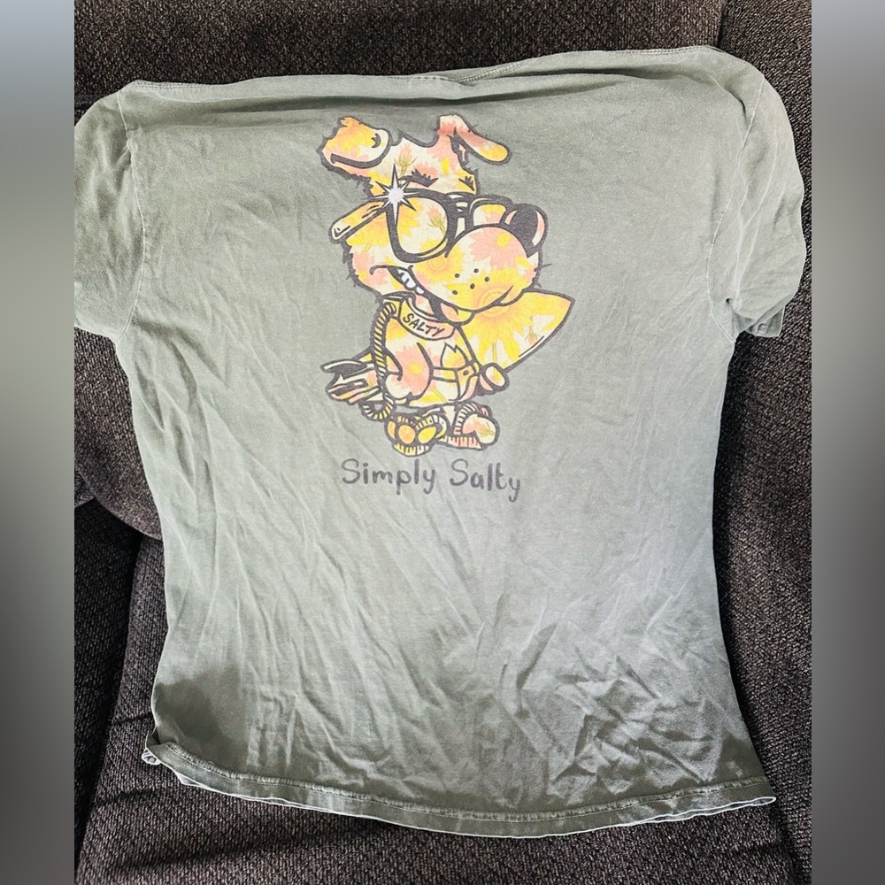 Green Salty Dog Surf shop tshirt